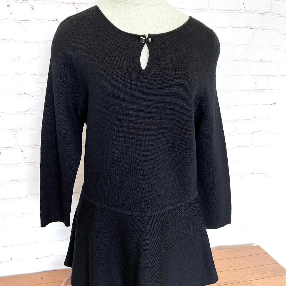Boss - Black Fitted and Flared Sweater - Size Large  - Hugo Boss